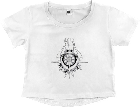 Women's Cropped Premium T-Shirt - Hollow Knight Symbol - Mfest