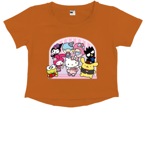 Kids' Premium Cropped T-Shirt - Hello Kitty My Melody Sanrio - Mfest