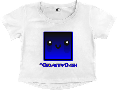 Women's Cropped Premium T-Shirt - Geometry Dash 30 - Mfest