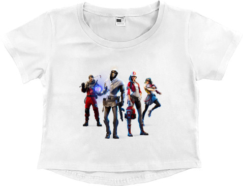 Women's Cropped Premium T-Shirt - Fortnite Team - Mfest