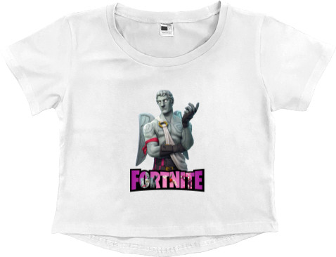 Women's Cropped Premium T-Shirt - Fortnite Cupid - Mfest