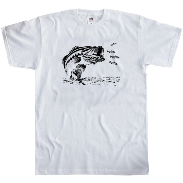 Men's T-Shirt Fruit of the loom - Bass fishing - Mfest