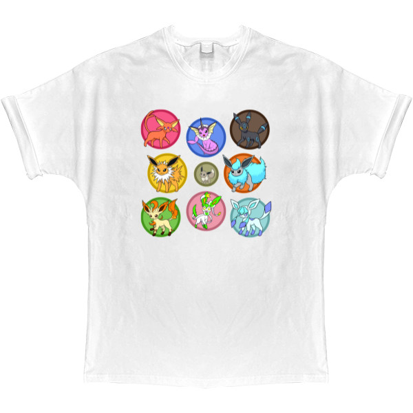 T-shirt Oversize - Eevee evolutions - Mfest