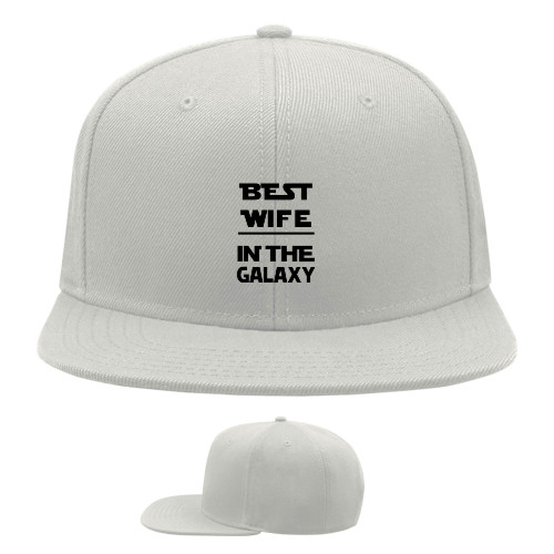 Snapback Baseball Cap - best wife in the galaxy - Mfest