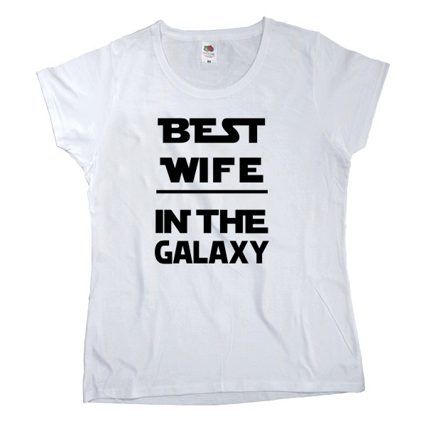 Футболка Класика Жіноча Fruit of the loom - Best wife in the galaxy - Mfest