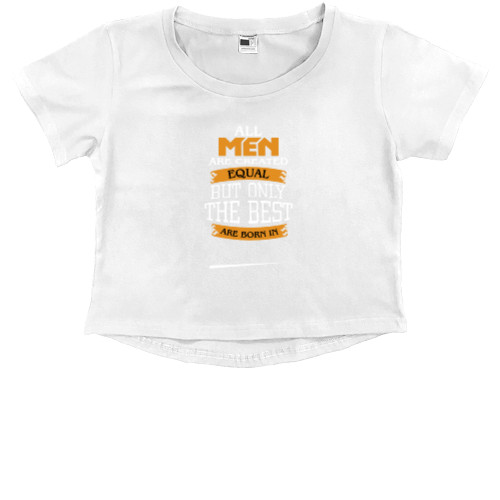 Kids' Premium Cropped T-Shirt - All man are created - Mfest