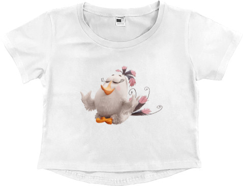 Women's Cropped Premium T-Shirt - Angry Birds Evolution Matilda - Mfest