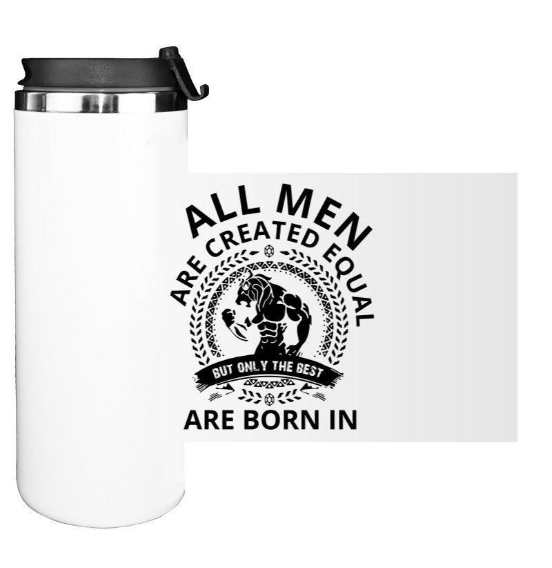 Water Bottle on Tumbler - ALL MEN ARE CREATED EQUAL - Mfest