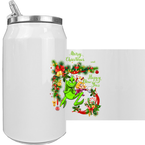 Aluminum Can - Merry Christmas And Happy New Year Grinch - Mfest