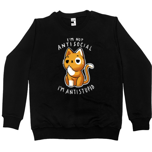 Men’s Premium Sweatshirt - Im not antisocial im antistupid - Mfest