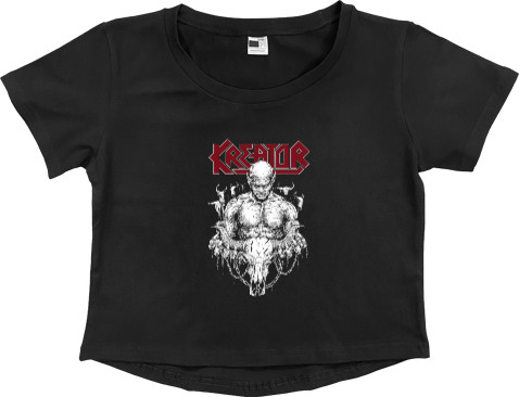 Women's Cropped Premium T-Shirt - Kreator 3 - Mfest