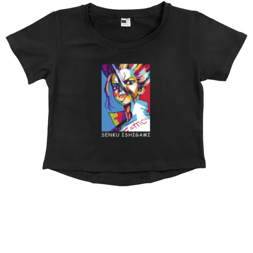 Kids' Premium Cropped T-Shirt - Dr. stone / ДОКТОР СТОУН 3 - Mfest