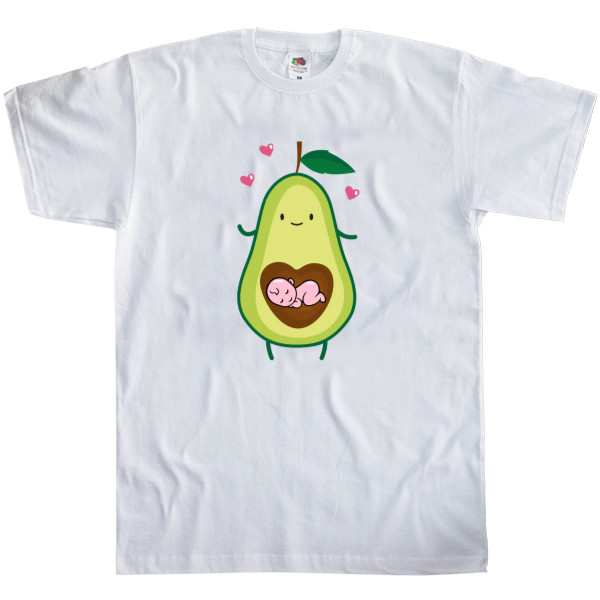 Men's T-Shirt Fruit of the loom - avocado pregnant - Mfest