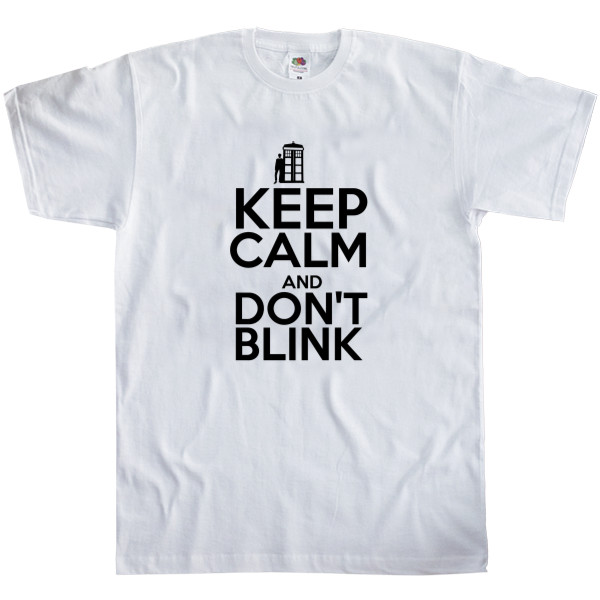 Футболка Класика Чоловіча Fruit of the loom - Keep calm and don't blink - Mfest