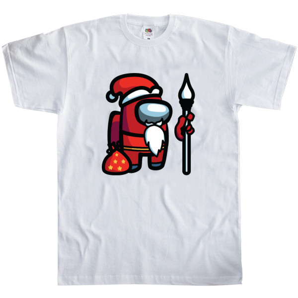 Men's T-Shirt Fruit of the loom - Among Us - Red Santa - Mfest