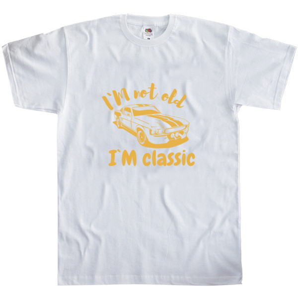 Men's T-Shirt Fruit of the loom - Mustang Vintage car, I'm not old Im classic - Mfest