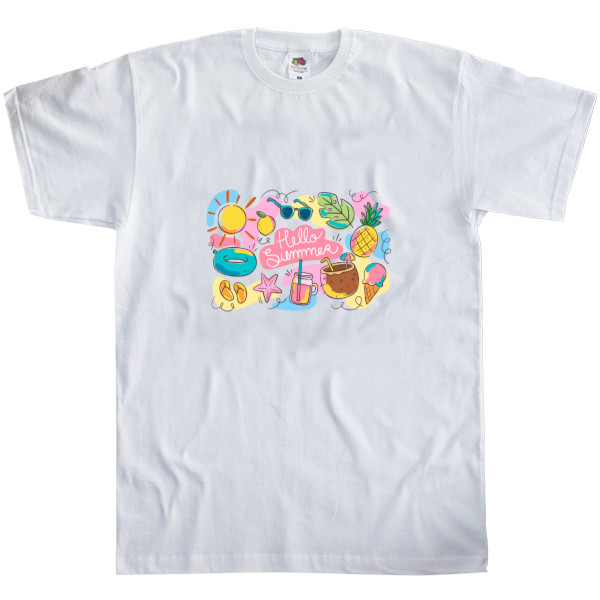 Men's T-Shirt Fruit of the loom - hello summer - Mfest