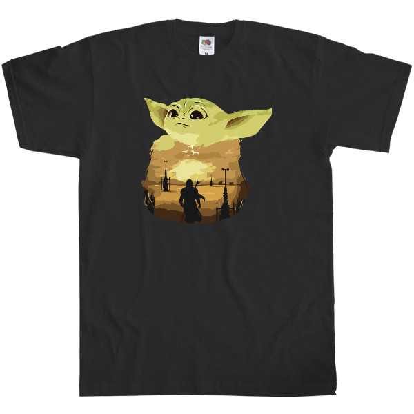 Футболка Классика Мужская Fruit of the loom - BABY YODA Art 3 - Mfest