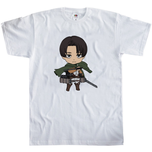 Футболка Классика Мужская Fruit of the loom - Attack on titan Levi - Mfest