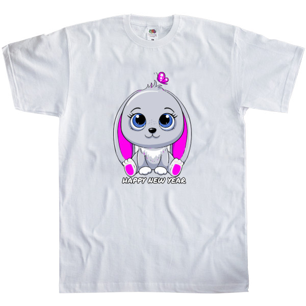 Men's T-Shirt Fruit of the loom - cute rabbit - Mfest