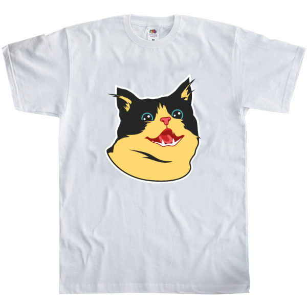 Men's T-Shirt Fruit of the loom - CARTOON CAT (SMILE) - Mfest