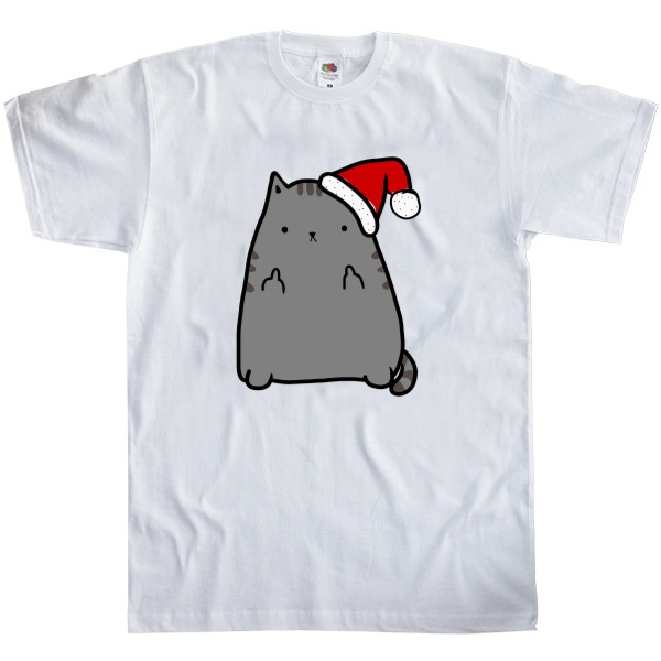 Men's T-Shirt Fruit of the loom - New Year Cat - Mfest