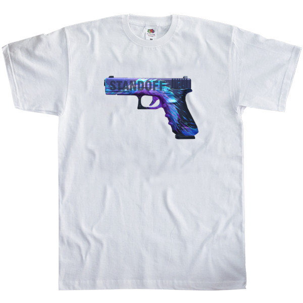 Men's T-Shirt Fruit of the loom - standoff pistol - Mfest