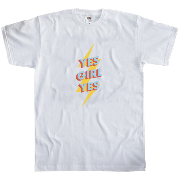 Men's T-Shirt Fruit of the loom - yes girl yes - Mfest