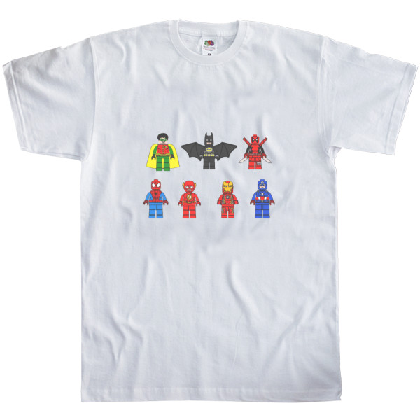 Men's T-Shirt Fruit of the loom - Lego Heroes DC/Marvel - Mfest