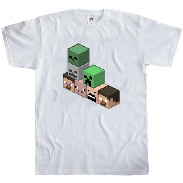 Minecraft - Футболка Классика Мужская Fruit of the loom - Minecraft 9 - Mfest