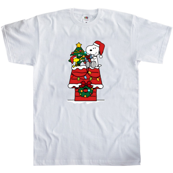 Men's T-Shirt Fruit of the loom - snoopy santa - Mfest