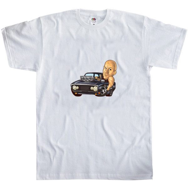 Men's T-Shirt Fruit of the loom - Vin Diesel by car - Mfest