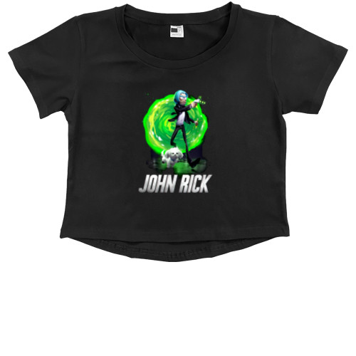 Kids' Premium Cropped T-Shirt - John Rick - Mfest