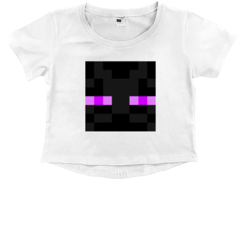 Kids' Premium Cropped T-Shirt - ENDERMAN - Mfest