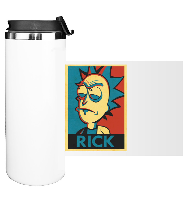 Water Bottle on Tumbler - Rick and Morty Rick Obey - Mfest