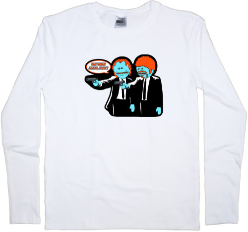 Kids' Longsleeve Shirt - Rick and Morty Mr Meeseeks Pulp Fiction - Mfest