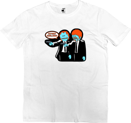 Men’s Premium T-Shirt - Rick and Morty Mr Meeseeks Pulp Fiction - Mfest