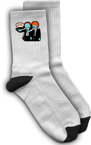 Socks - Rick and Morty Mr Meeseeks Pulp Fiction - Mfest