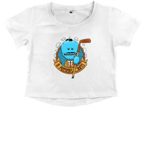 Kids' Premium Cropped T-Shirt - Rick and Morty Mr Meeseeks 3 - Mfest