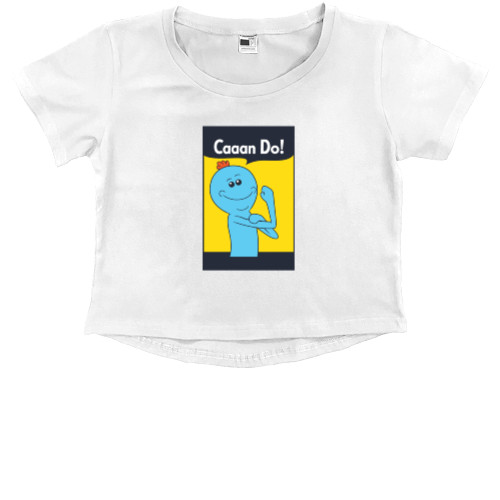 Kids' Premium Cropped T-Shirt - Rick and Morty Mr Meeseeks 2 - Mfest