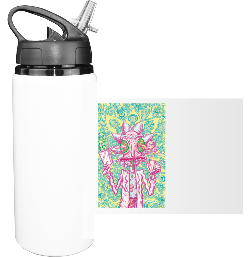 Sport Water Bottle - Rick and Morty art 12 - Mfest