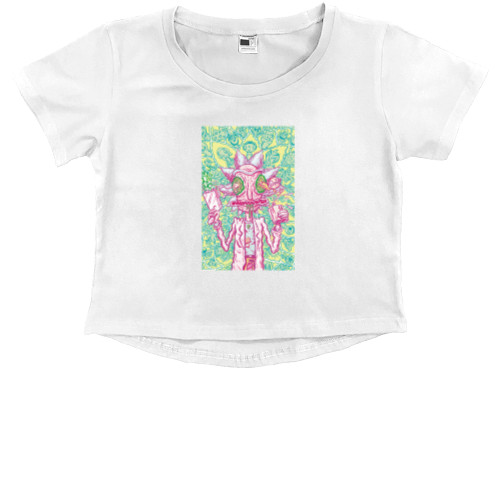 Kids' Premium Cropped T-Shirt - Rick and Morty art 12 - Mfest