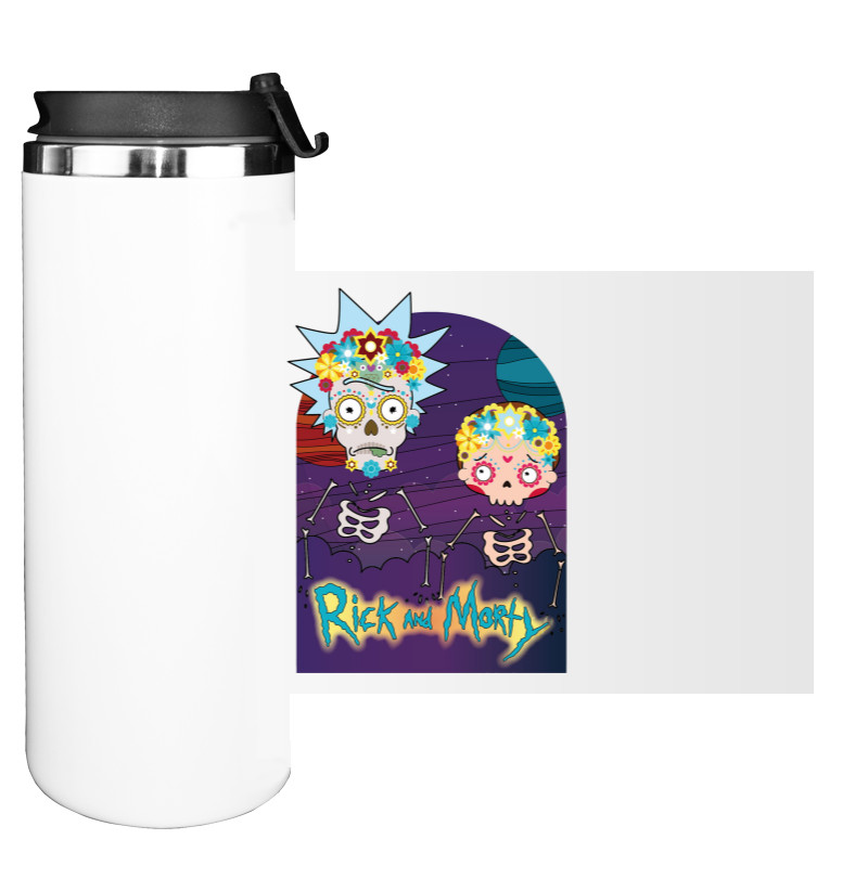 Water Bottle on Tumbler - Rick and Morty art 8 - Mfest