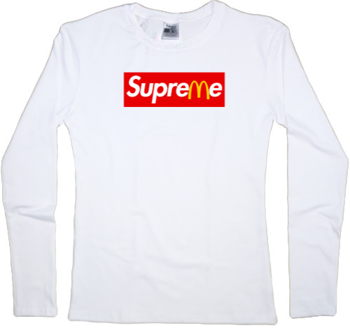 Women's Longsleeve Shirt - Supreme McDonald's - Mfest