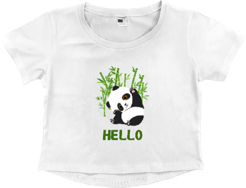 Кроп - топ Преміум Жіночий - Panda Hello - Mfest