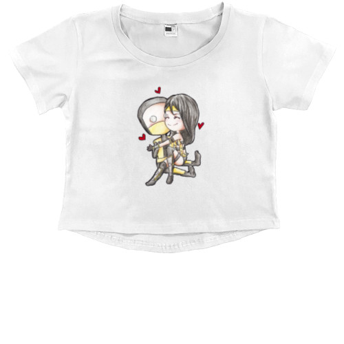 Kids' Premium Cropped T-Shirt - Mortal Kombat Love - Mfest