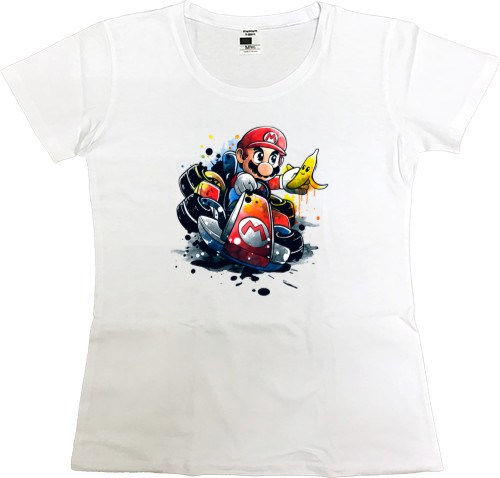 Women's Premium T-Shirt - Mario Art - Mfest