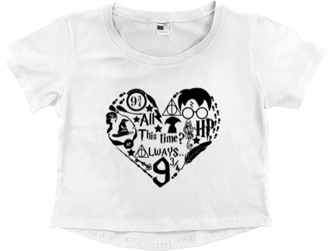 Women's Cropped Premium T-Shirt - Love Harry Potter - Mfest