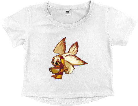 Women's Cropped Premium T-Shirt - Harry Potter Owl - Mfest