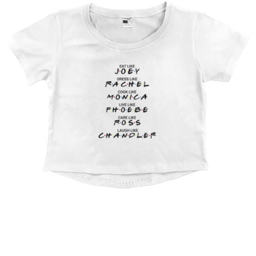 Kids' Premium Cropped T-Shirt - Friends Like - Mfest